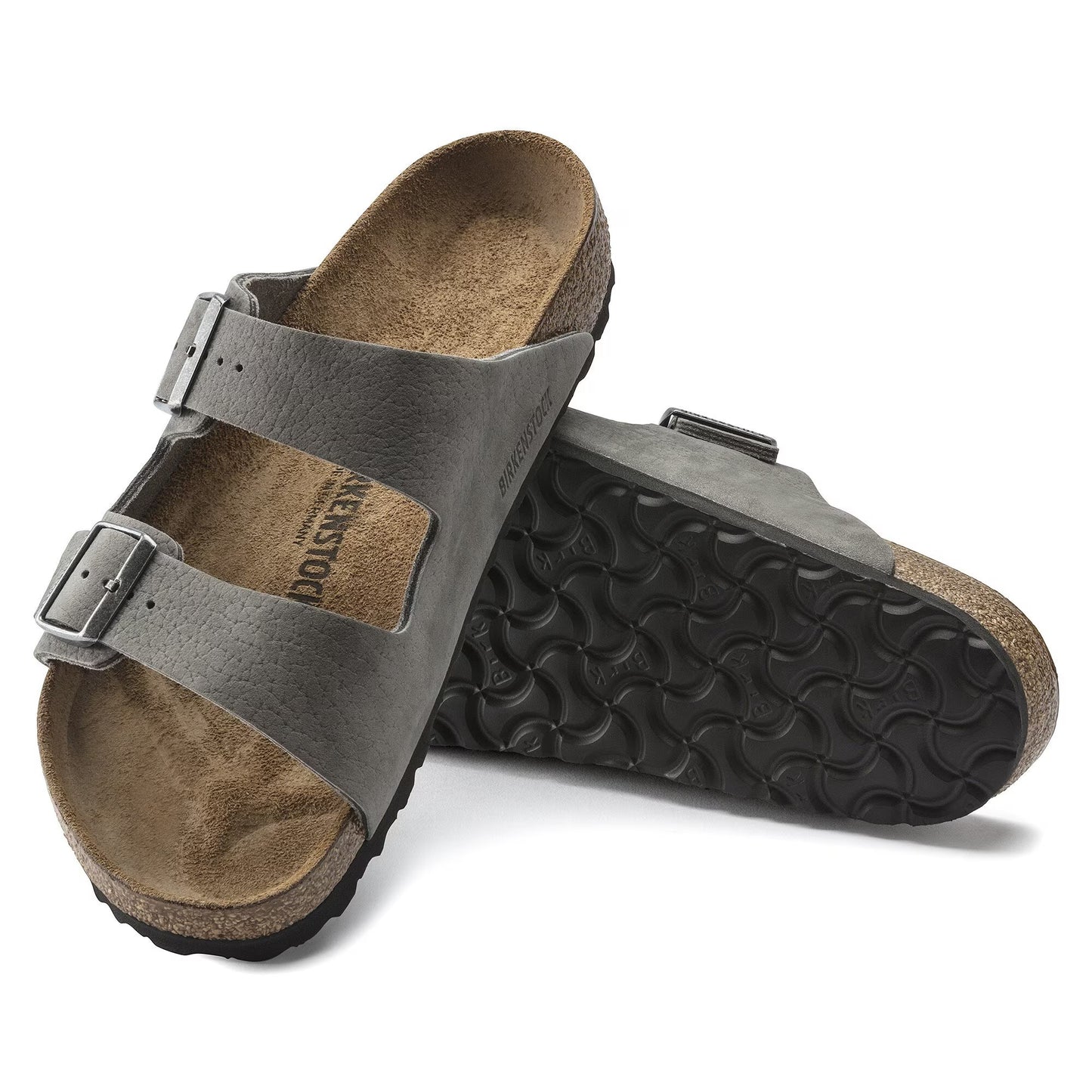 Birkenstock Arizona Nubuck Leather Desert Buck Whale Gray 1020752