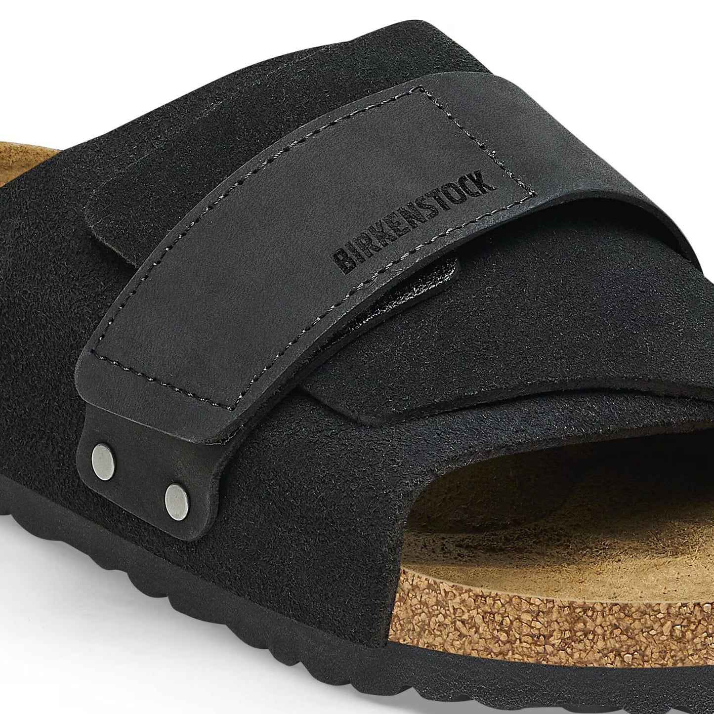Birkenstock Kyoto Nubuck-Suede Leather Black Narrow Fit 1022566