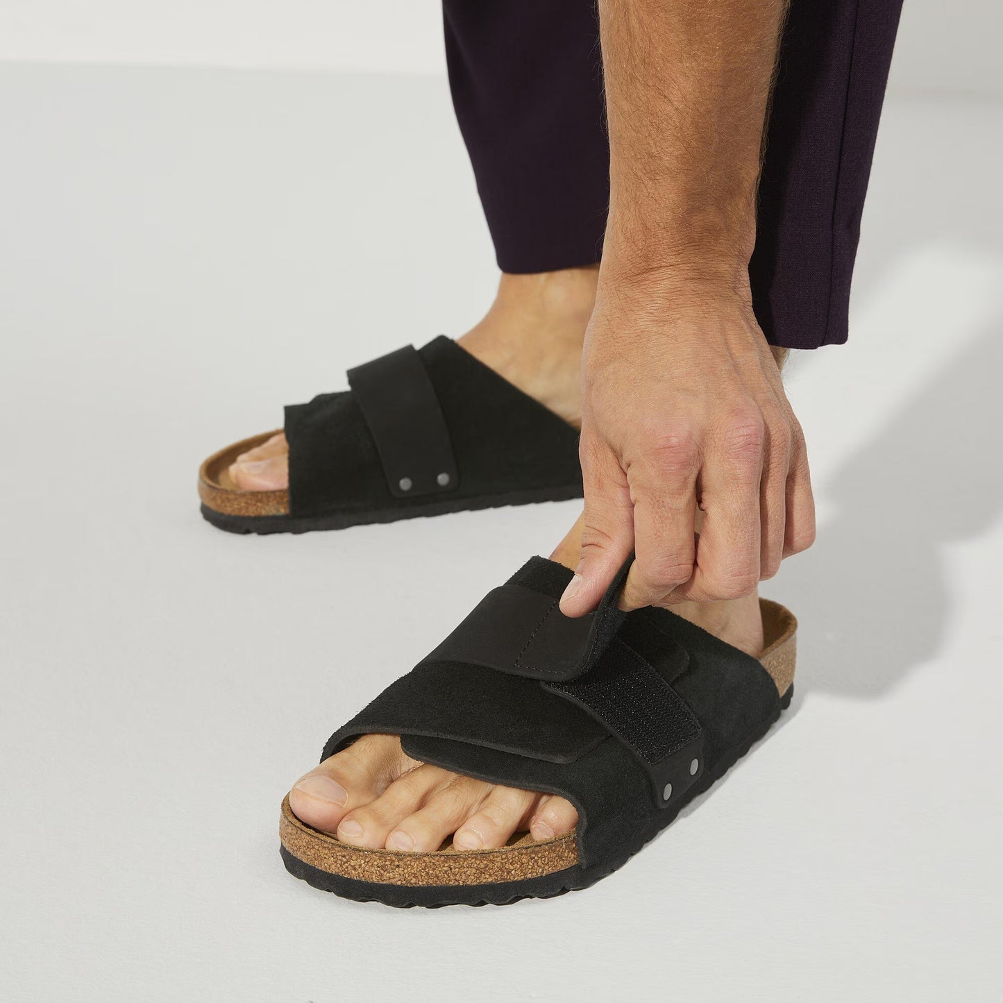 Birkenstock Kyoto Nubuck-Suede Leather Black 1022350