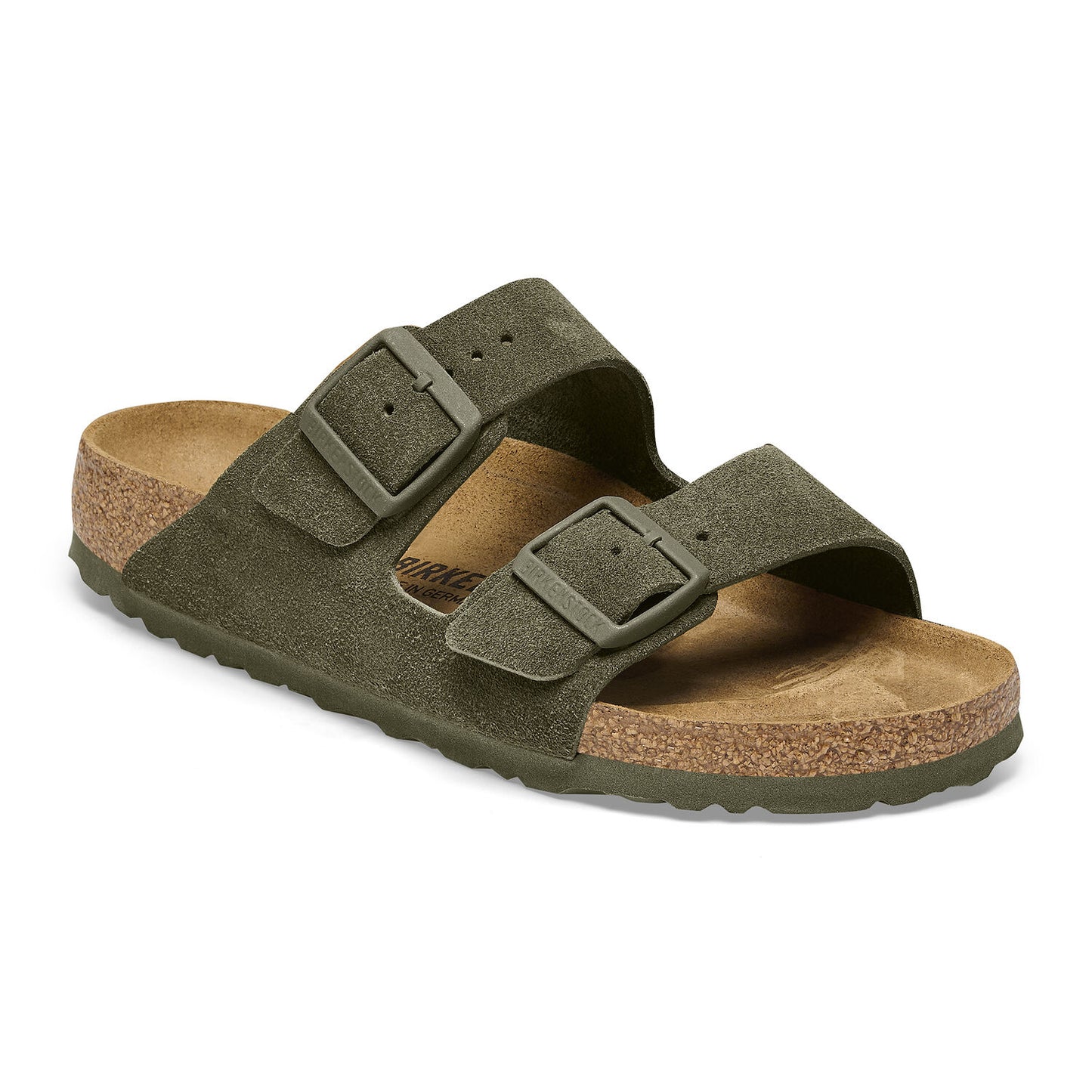 Birkenstock Arizona Suede Leather Thyme Narrow Fit 1025720