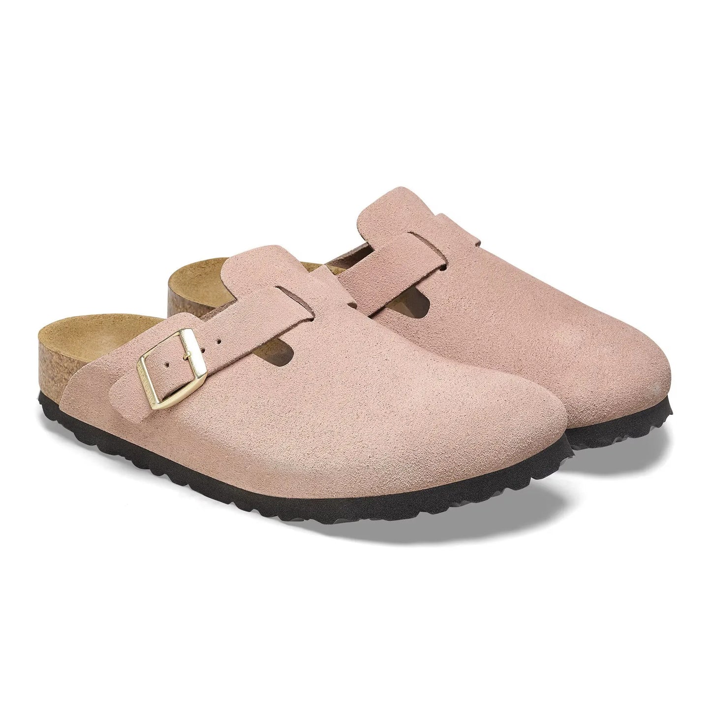 Birkenstock Boston Suede Leather Light Rose Narrow Fit 1026171