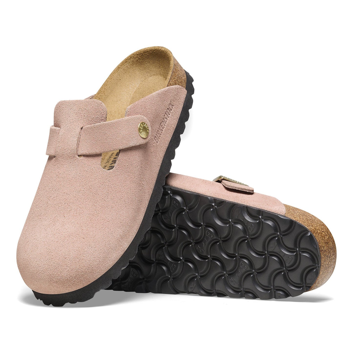 Birkenstock Boston Suede Leather Light Rose Narrow Fit 1026171