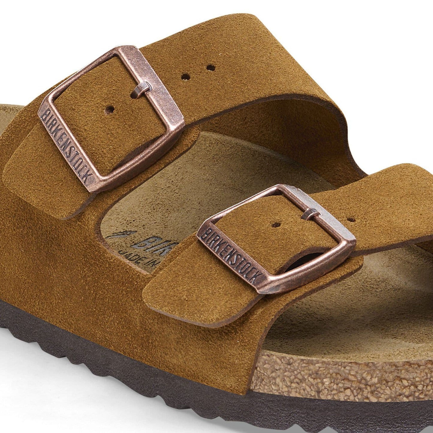 Birkenstock Arizona Suede Leather Mink Narrow Fit 1027162