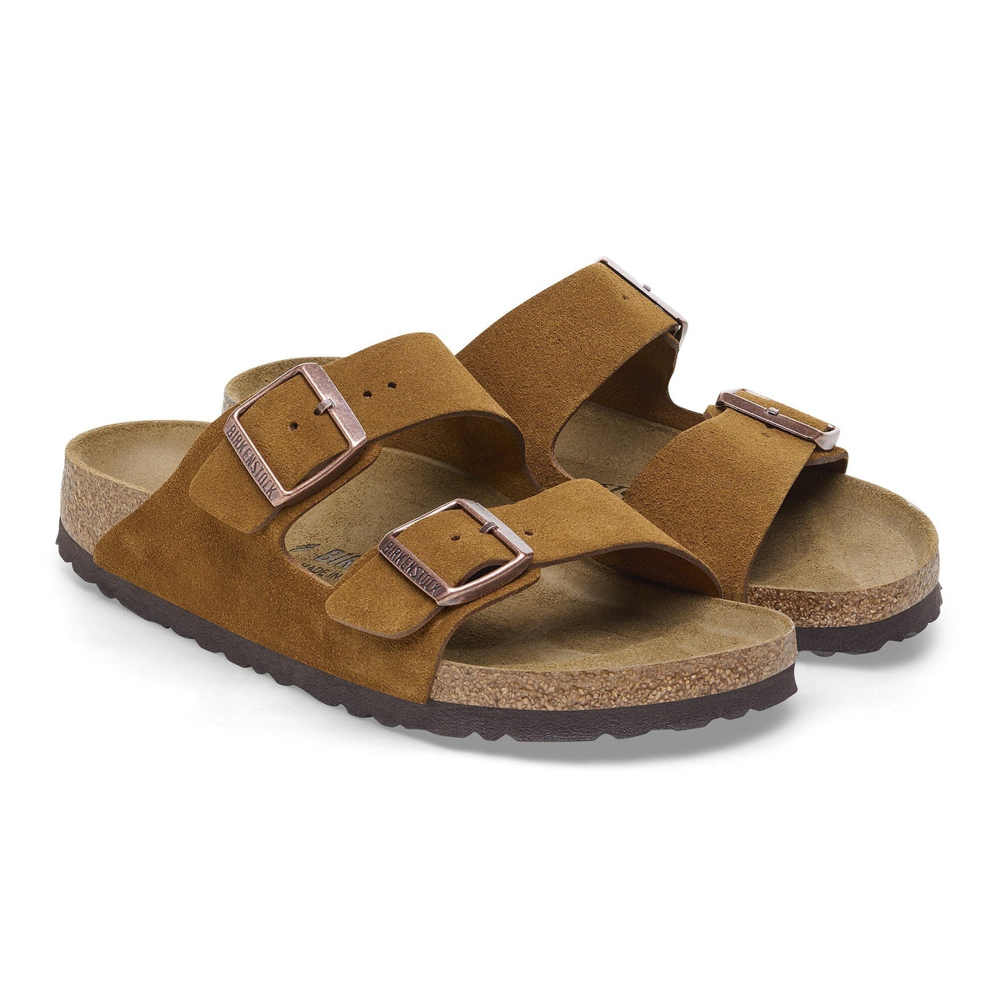 Birkenstock Arizona Suede Leather Mink Narrow Fit 1027162