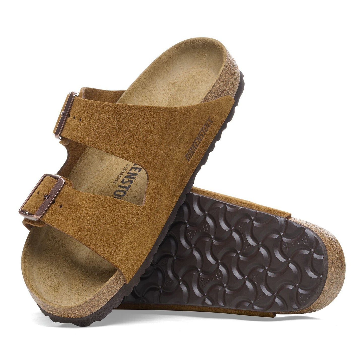 Birkenstock Arizona Suede Leather Mink Narrow Fit 1027162
