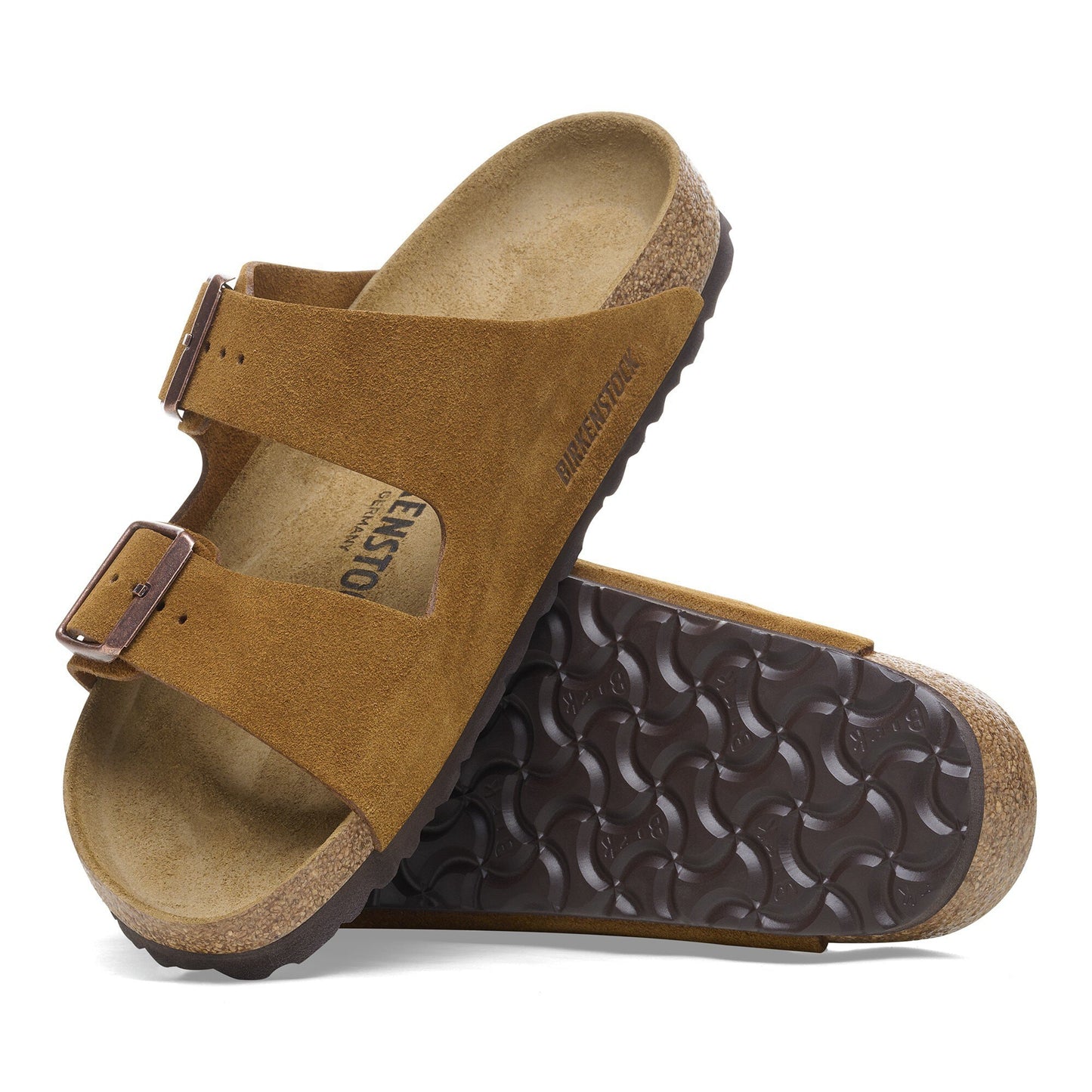 Birkenstock Arizona Suede Leather Mink Narrow Fit 1027162