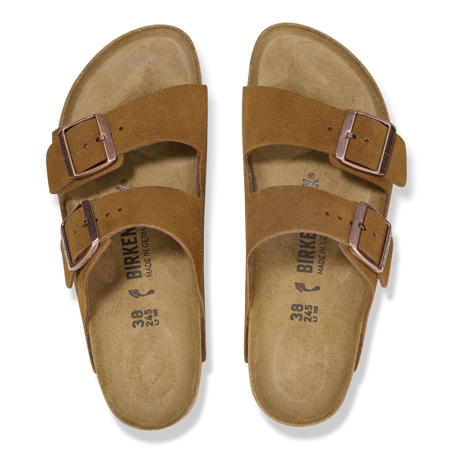 Birkenstock Arizona Suede Leather Mink Narrow Fit 1027162