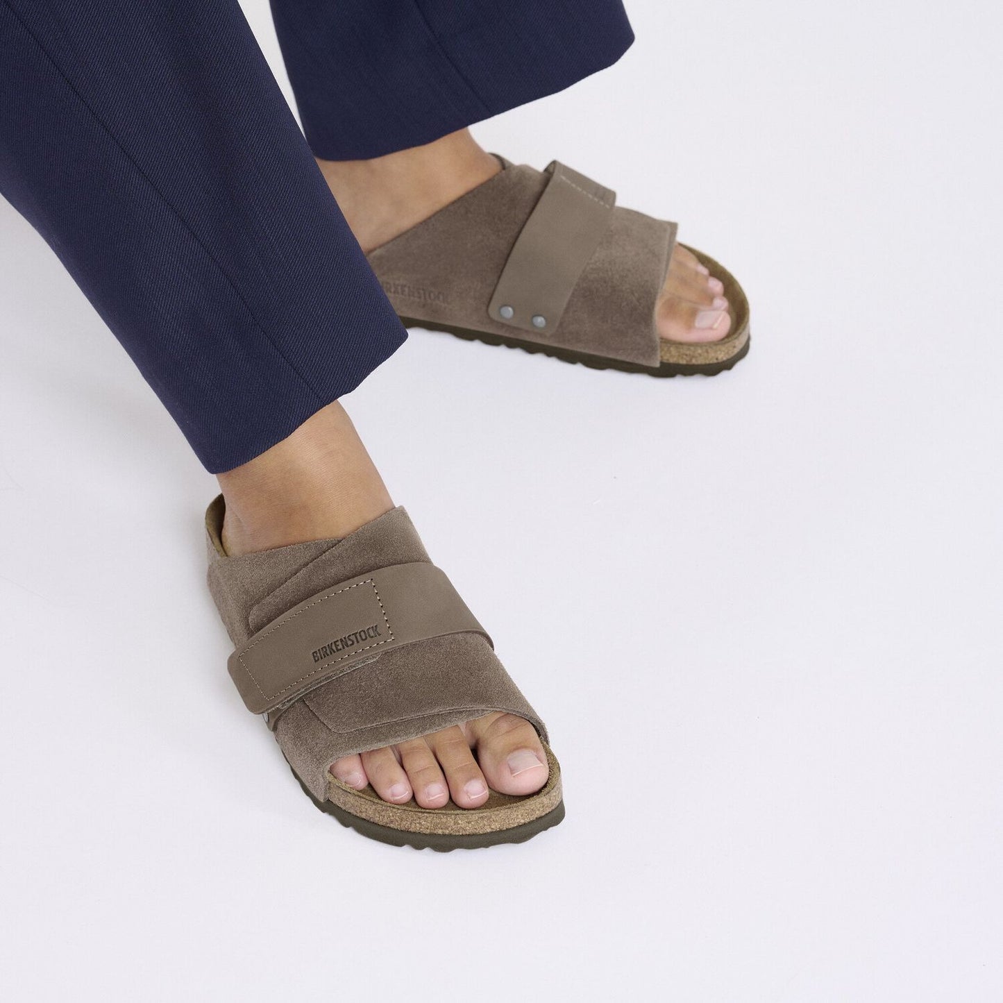 Birkenstock Kyoto Nubuck-Suede Leather Concrete Gray Narrow Fit 1029138
