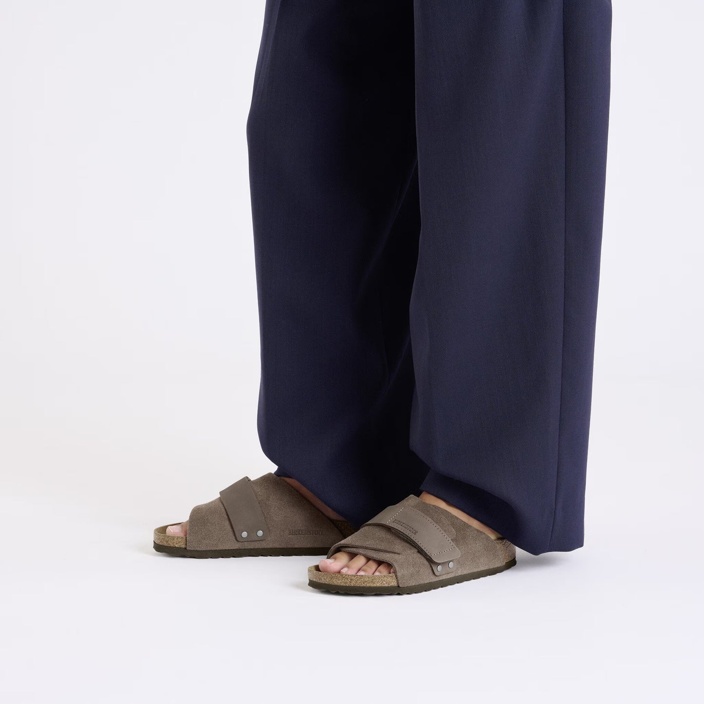 Birkenstock Kyoto Nubuck-Suede Leather Concrete Gray Narrow Fit 1029138