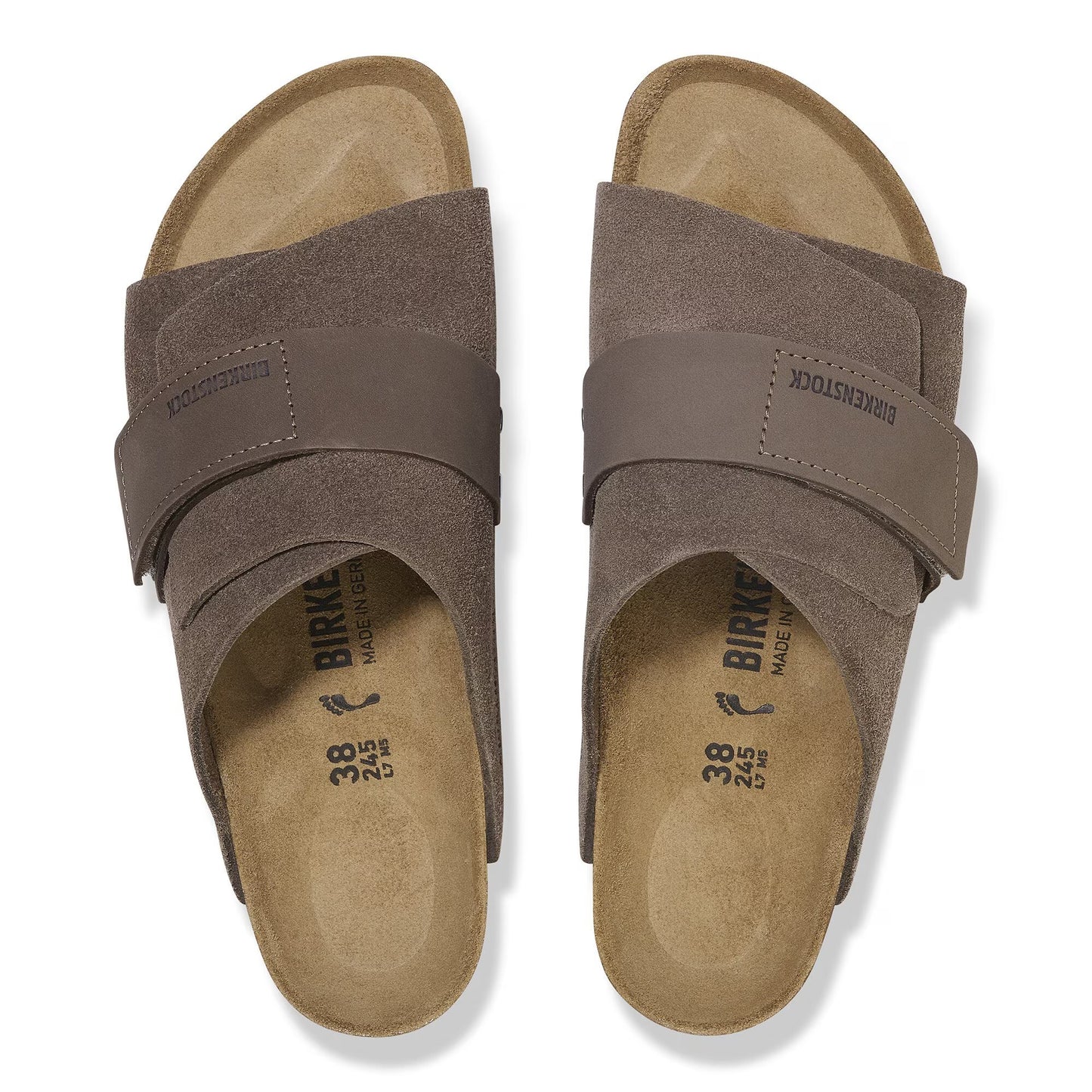 Birkenstock Kyoto Nubuck-Suede Leather Concrete Gray Narrow Fit 1029138