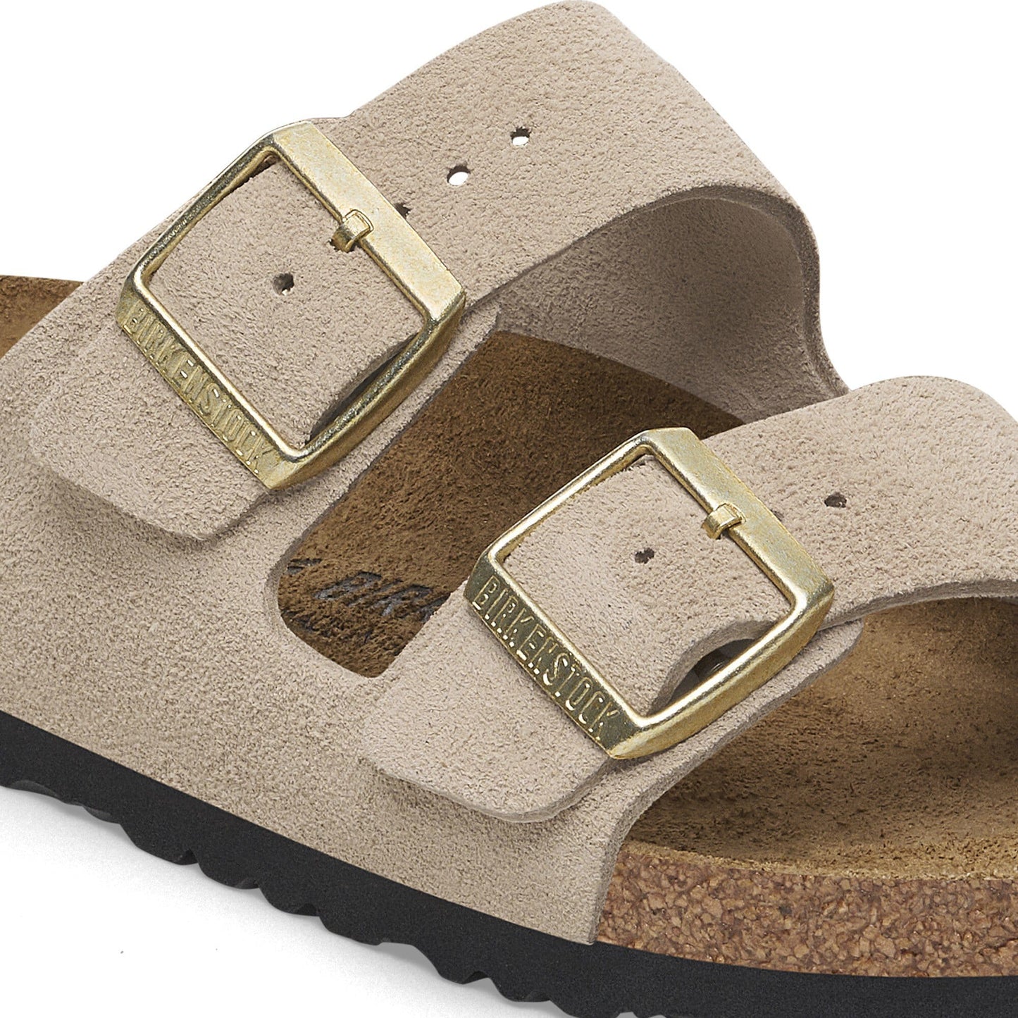 Birkenstock Arizona Suede Leather Sandcastle Narrow Fit 1029260