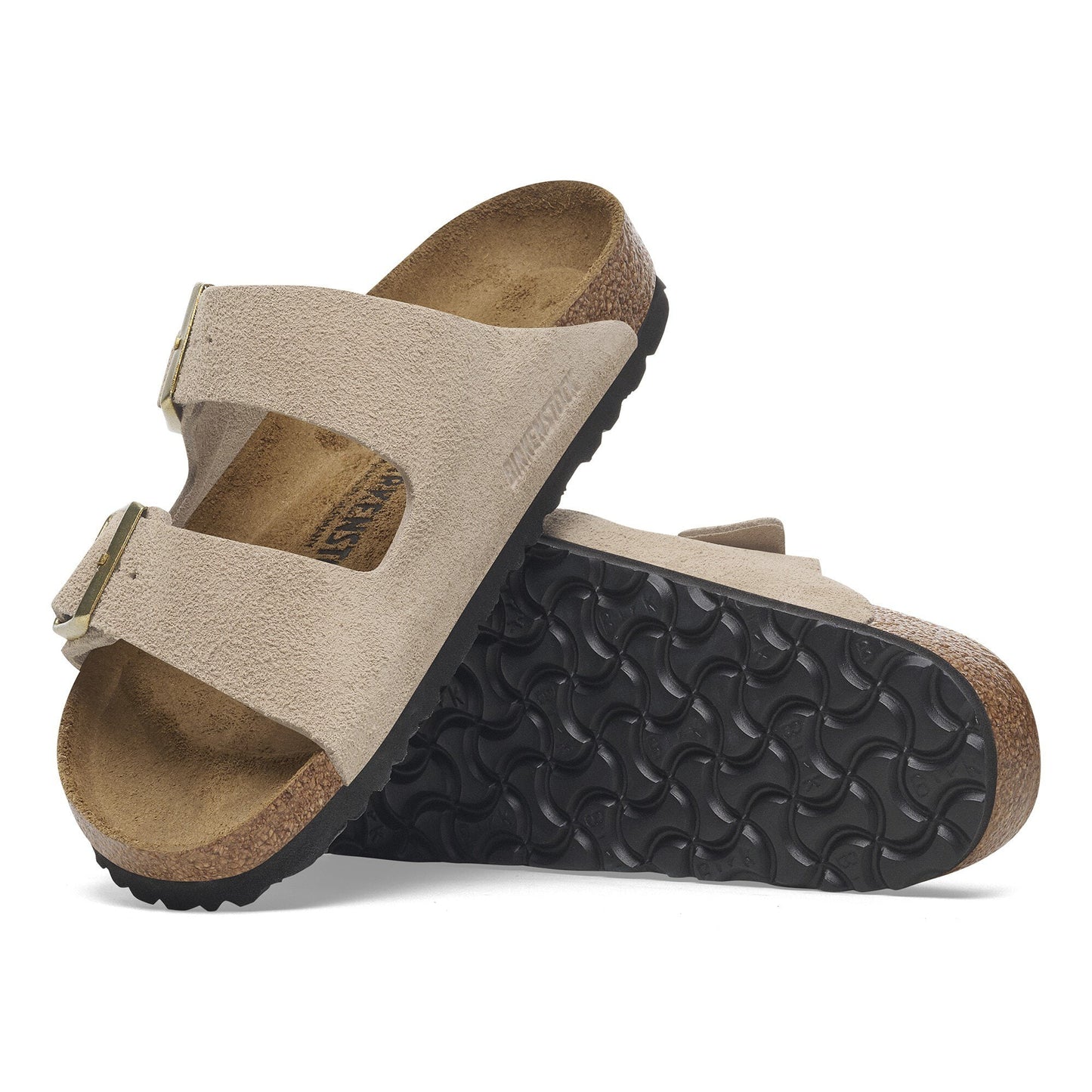 Birkenstock Arizona Suede Leather Sandcastle Narrow Fit 1029260