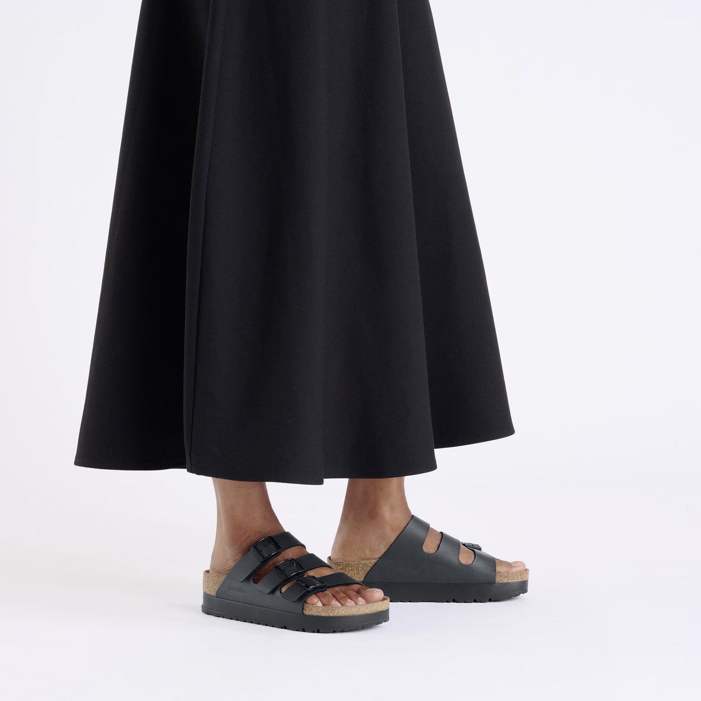 Birkenstock Florida Vegan Flex Platform Birko-Flor Black Narrow Fit 1029737