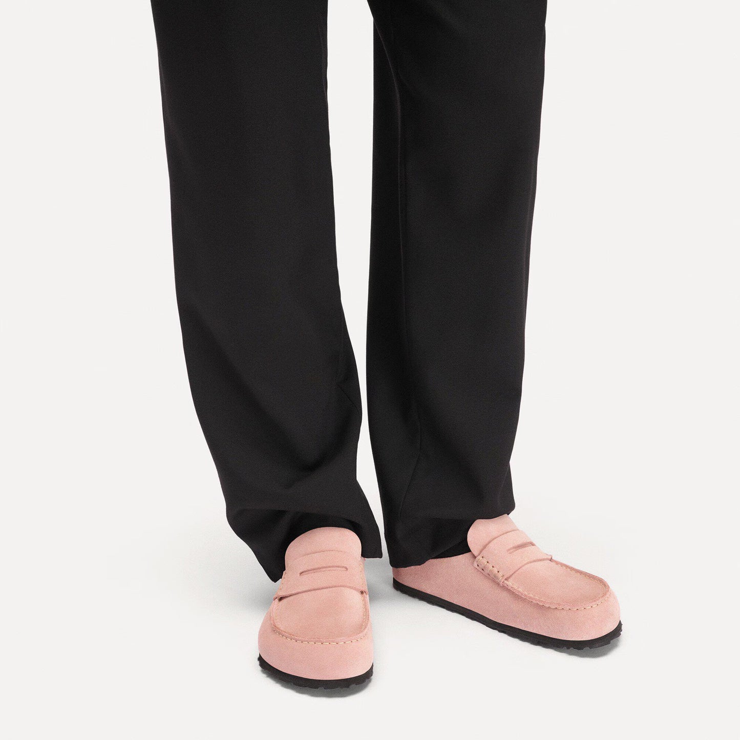Birkenstock Naples Wrapped Suede Leather Pink Clay Narrow 1031683