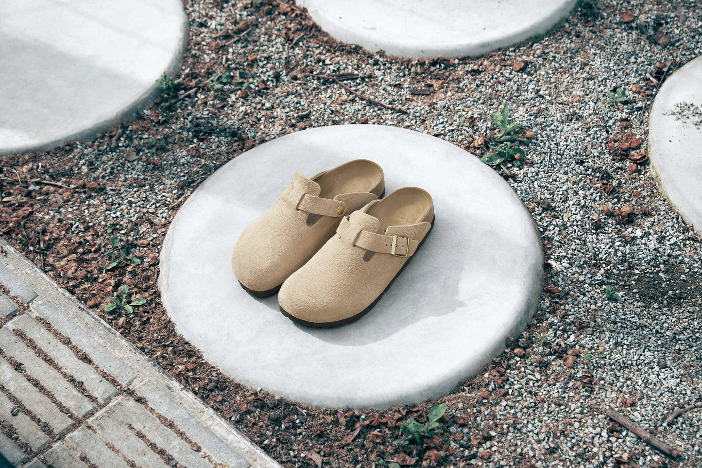 Birkenstock Boston Suede Leather Sandcastle 1030855