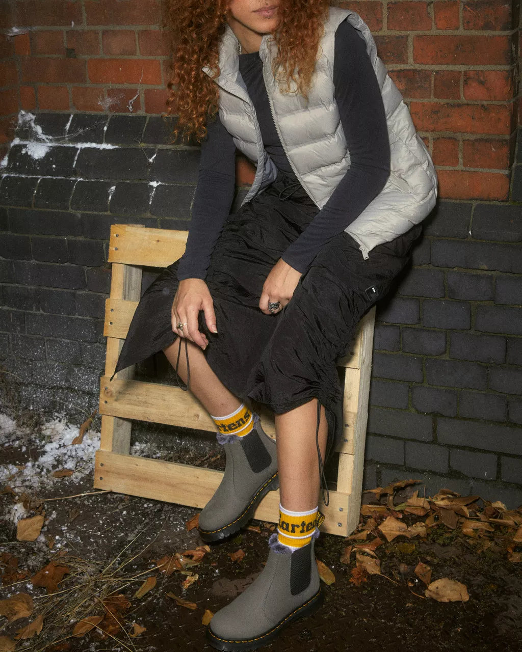 Dr. Martens 2976 Leonore Nickel Grey Milled Nubuck Wp 30955059