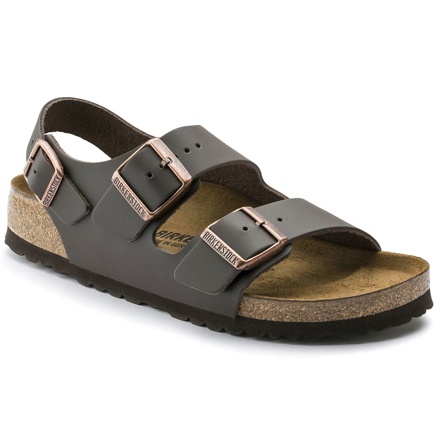 Birkenstock Milano Natural Leather Dark Brown Narrow Fit 34103