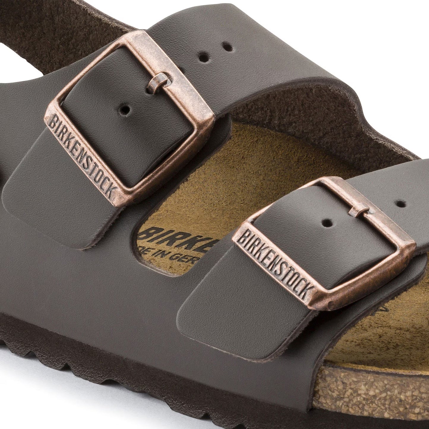 Birkenstock Milano Natural Leather Dark Brown Narrow Fit 34103