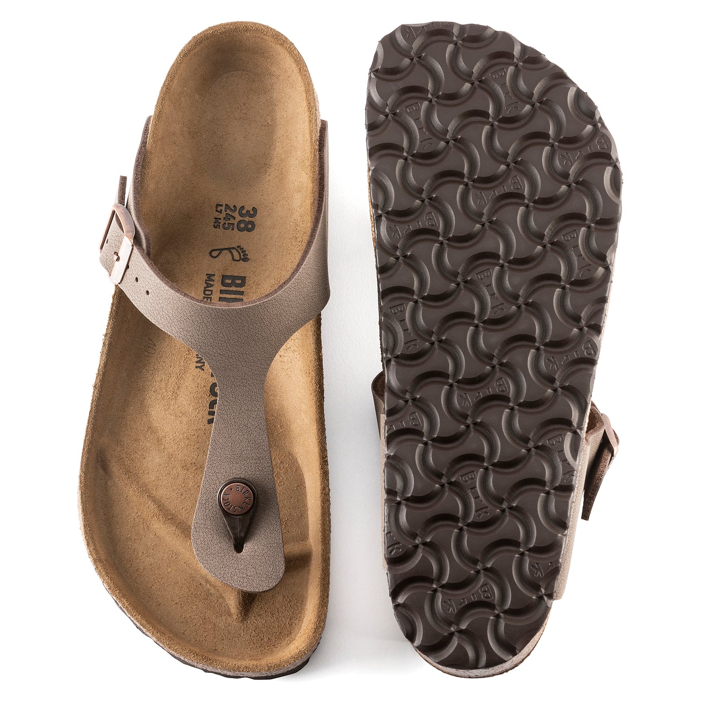 Birkenstock Gizeh Birko-Flor Nubuck Mocha Narrow Fit 43753