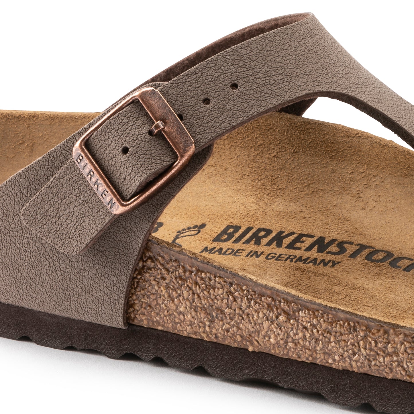 Birkenstock Gizeh Birko-Flor Nubuck Mocha Narrow Fit 43753