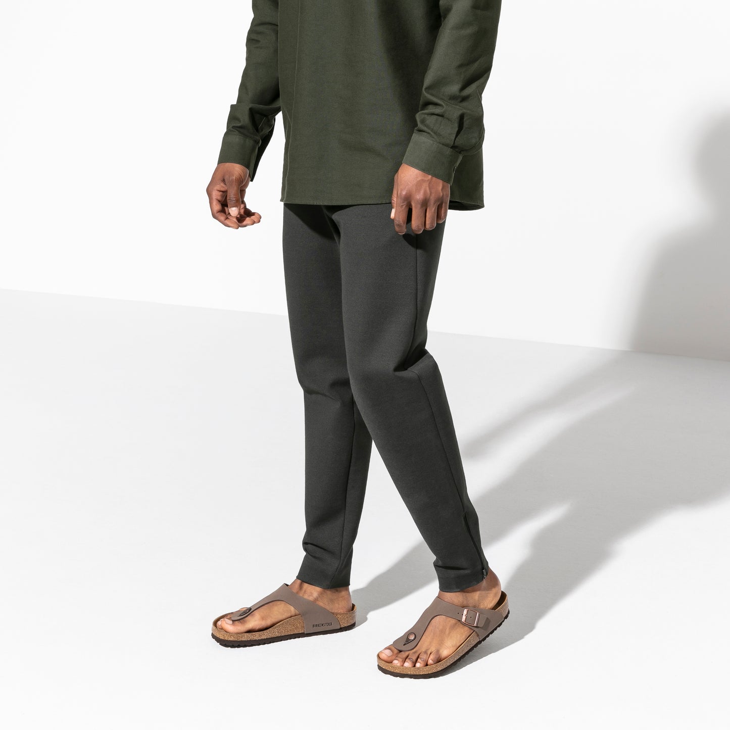 Birkenstock Gizeh Birko-Flor Nubuck Mocha Narrow Fit 43753