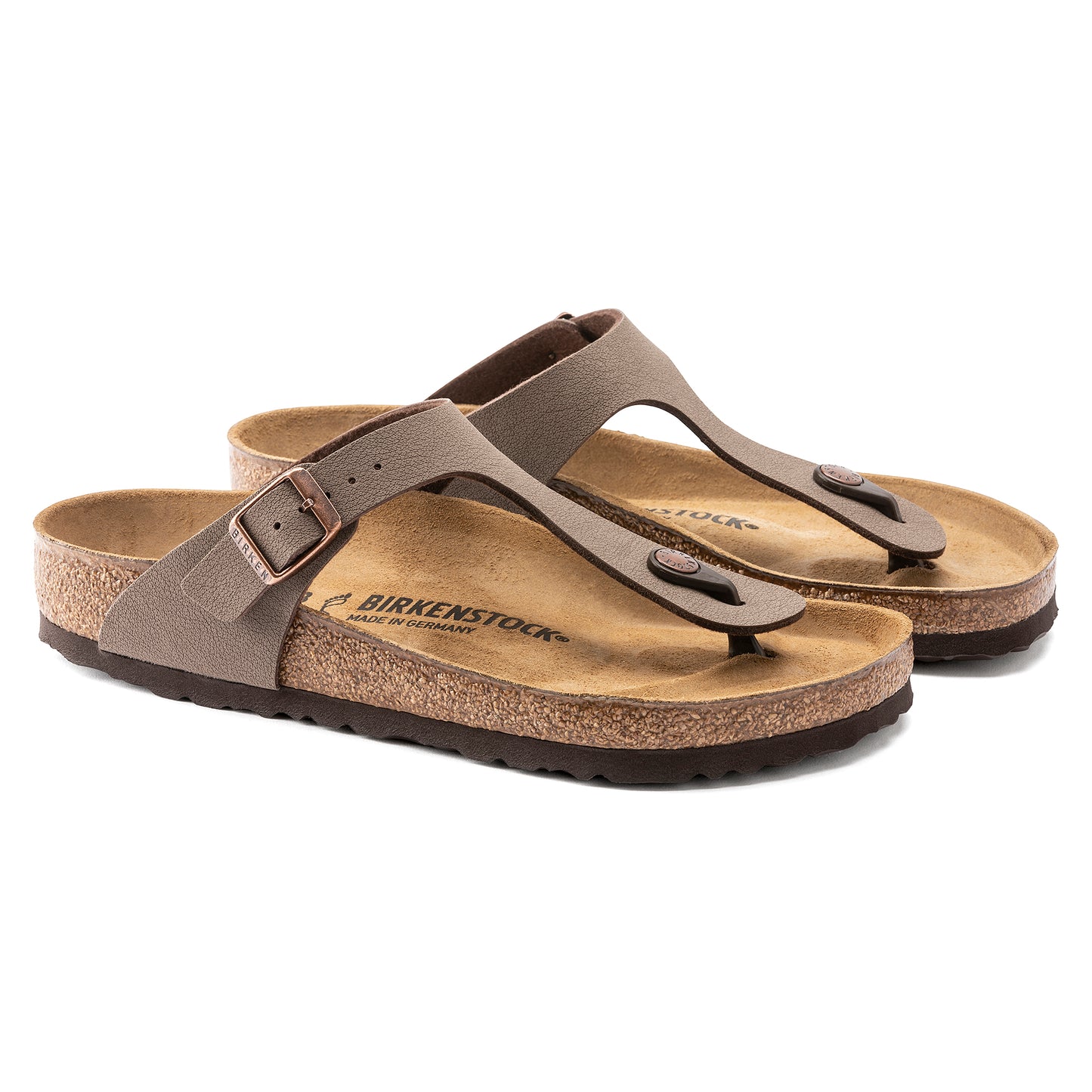 Birkenstock Gizeh Birko-Flor Nubuck Mocha Narrow Fit 43753