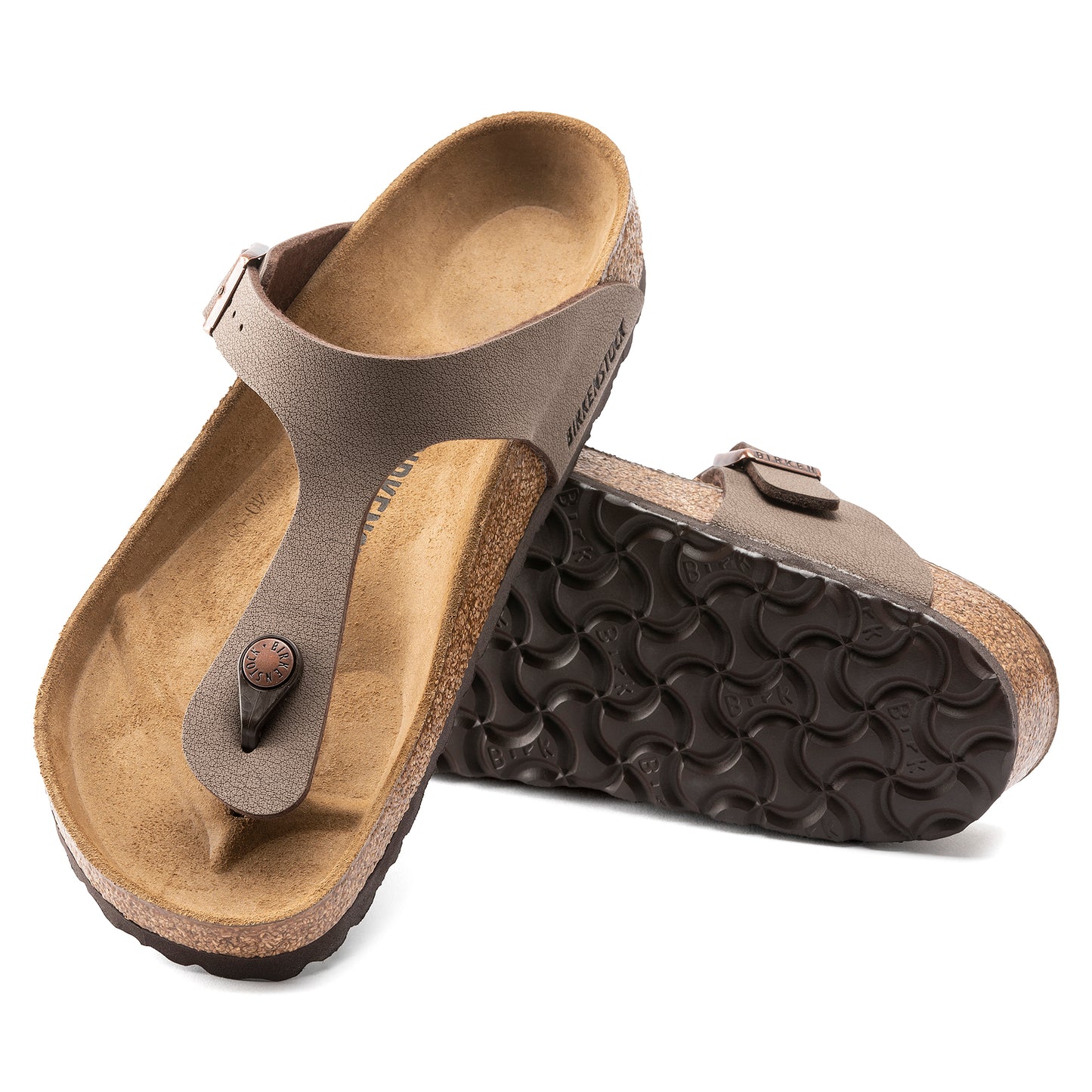 Birkenstock Gizeh Birko-Flor Nubuck Mocha Narrow Fit 43753