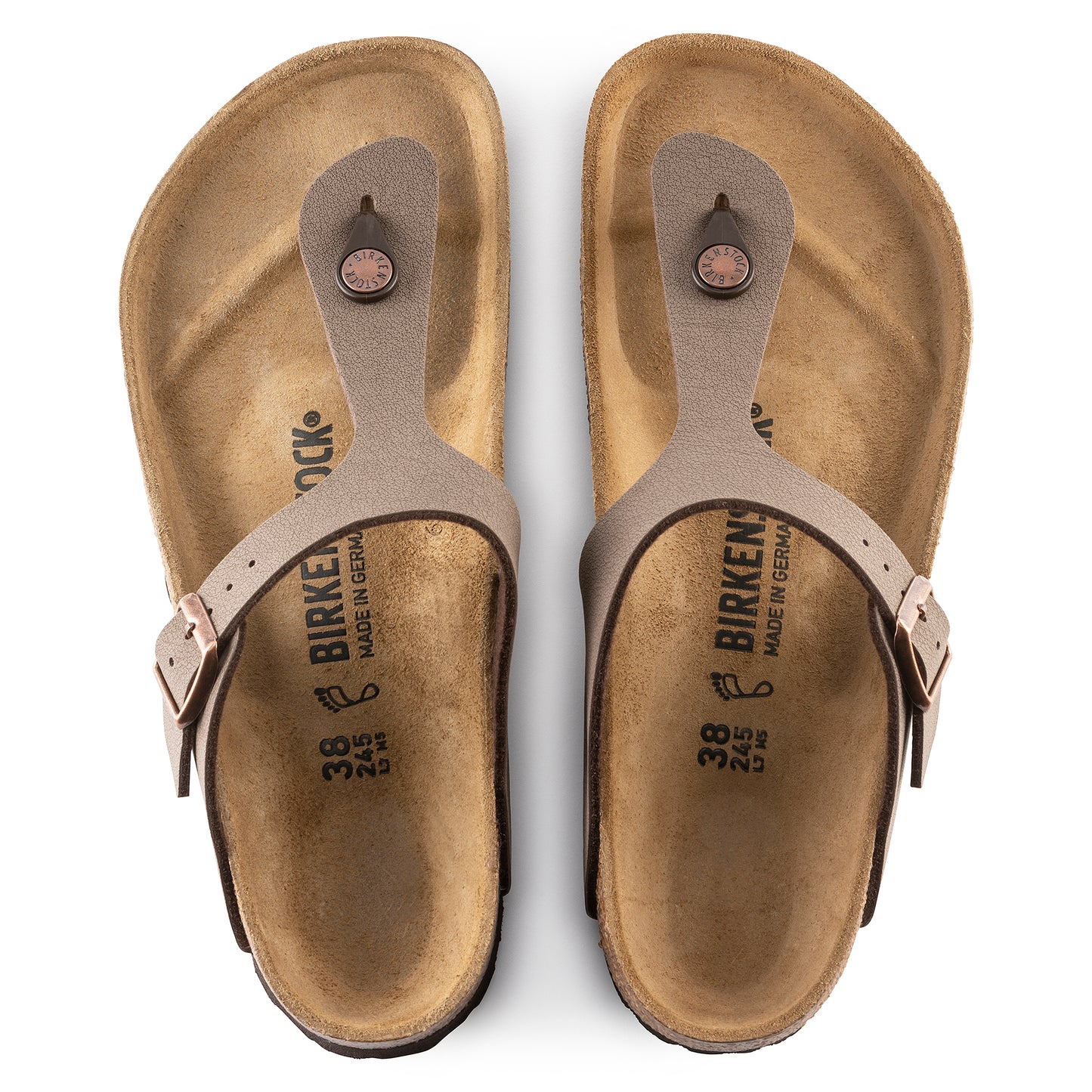 Birkenstock Gizeh Birko-Flor Nubuck Mocha Narrow Fit 43753
