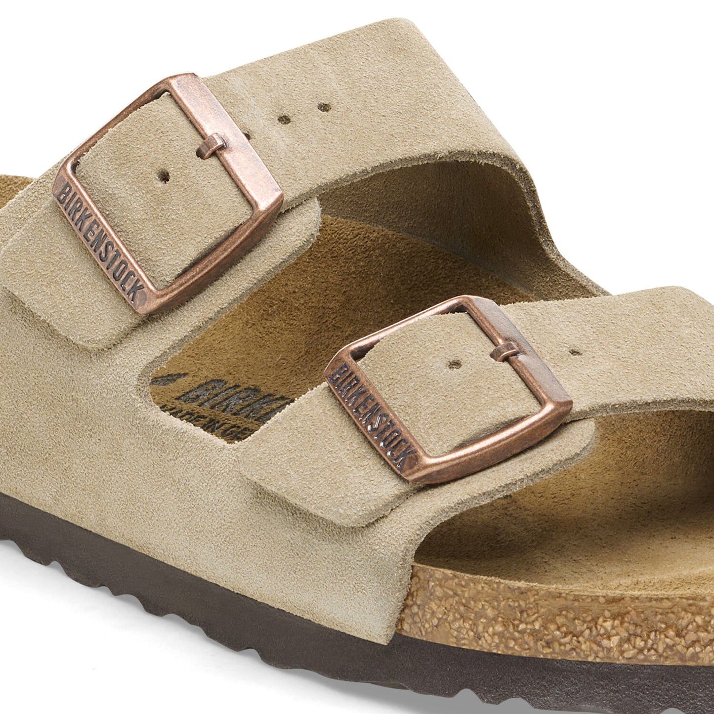 Birkenstock Arizona Suede Leather Taupe Narrow Fit 51463