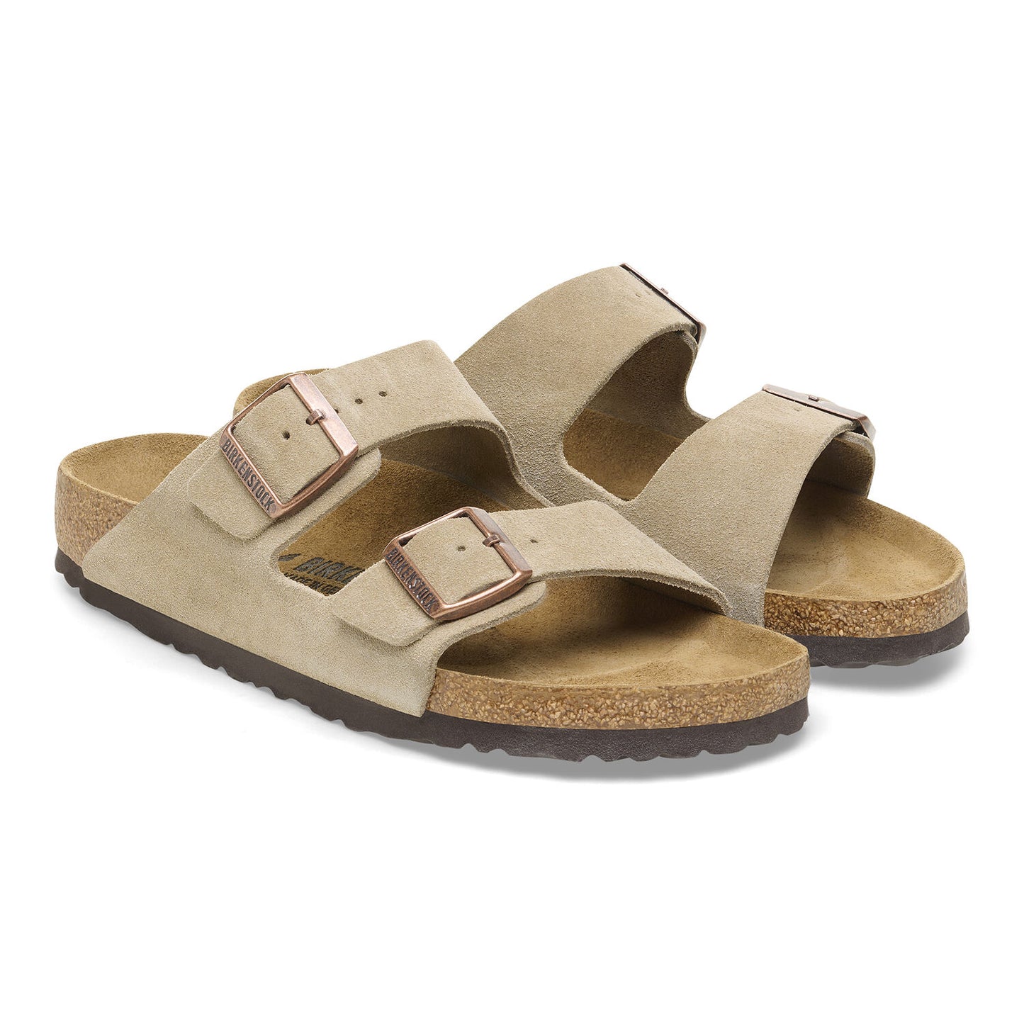 Birkenstock Arizona Suede Leather Taupe Narrow Fit 51463