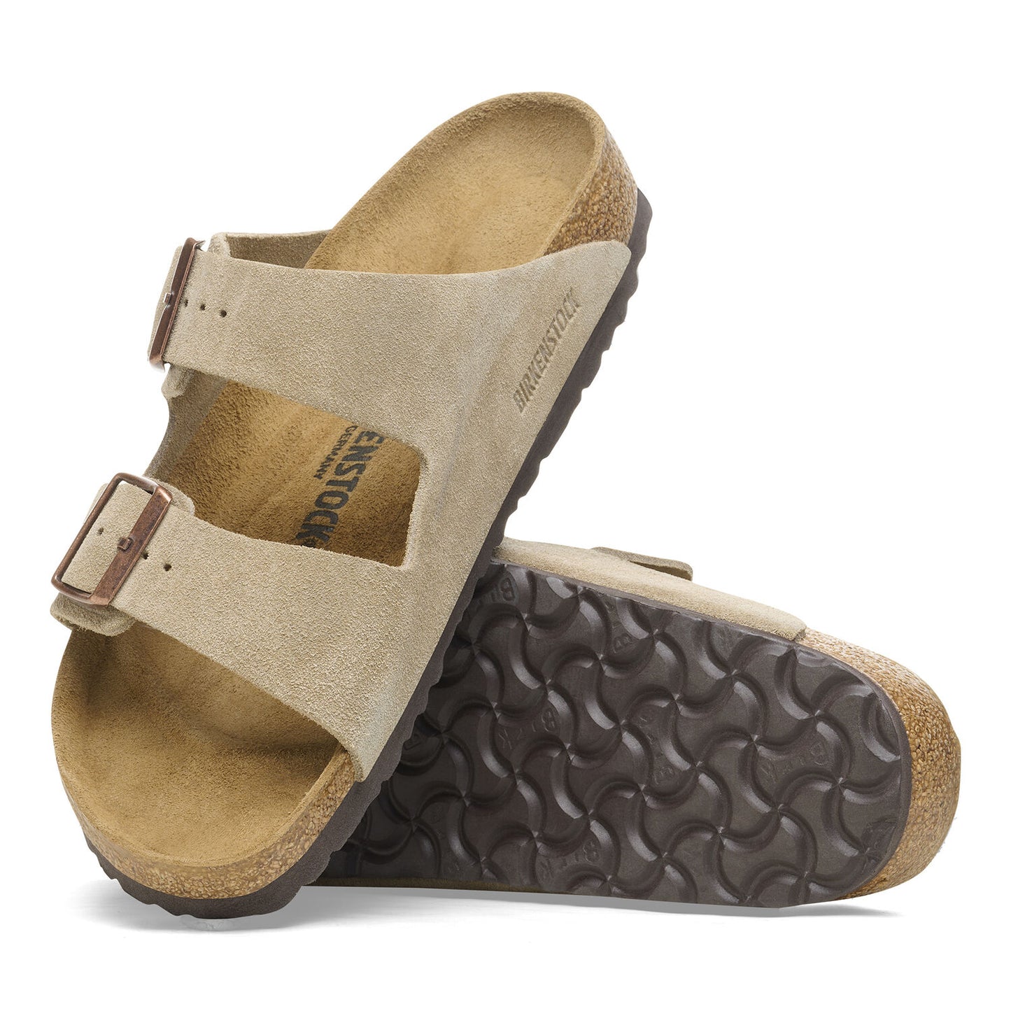 Birkenstock Arizona Suede Leather Taupe Narrow Fit 51463