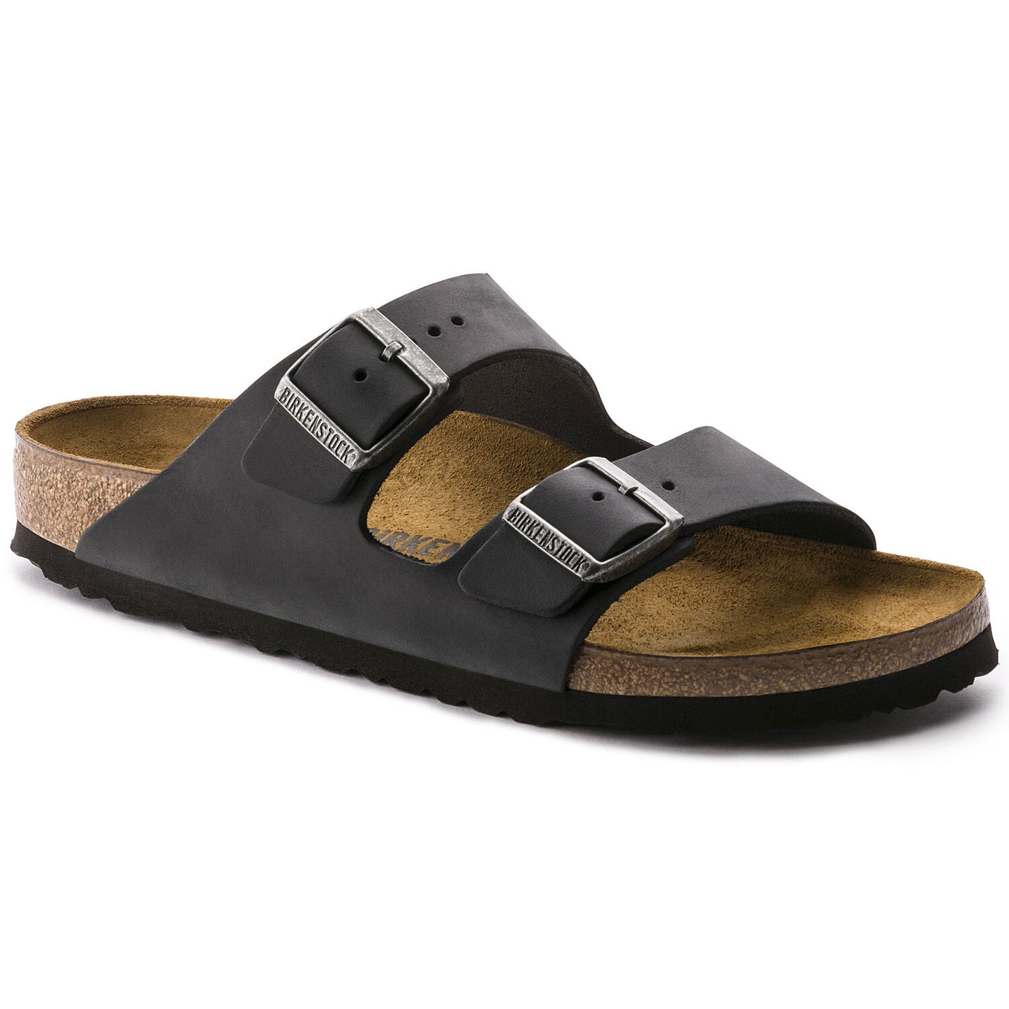 Birkenstock Arizona Oiled Leather Black Narrow Fit 552113