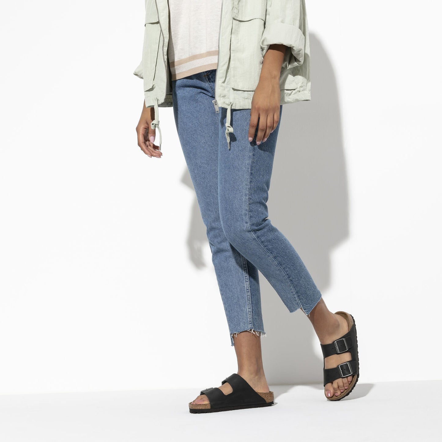 Birkenstock Arizona Oiled Leather Black Narrow Fit 552113