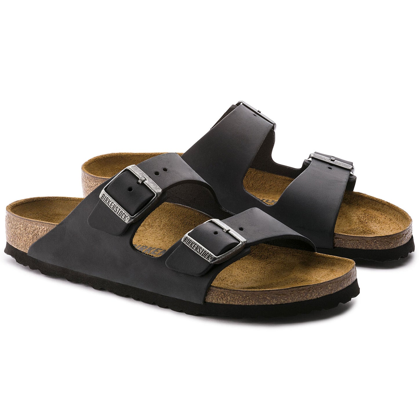 Birkenstock Arizona Oiled Leather Black Narrow Fit 552113
