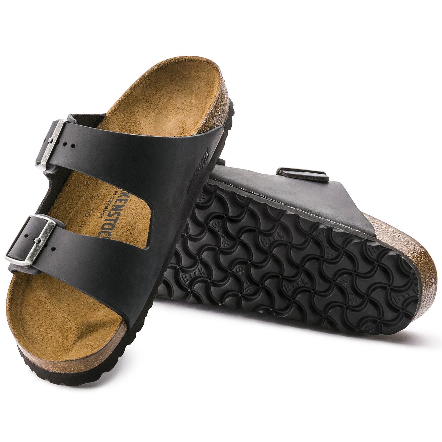 Birkenstock Arizona Oiled Leather Black Narrow Fit 552113
