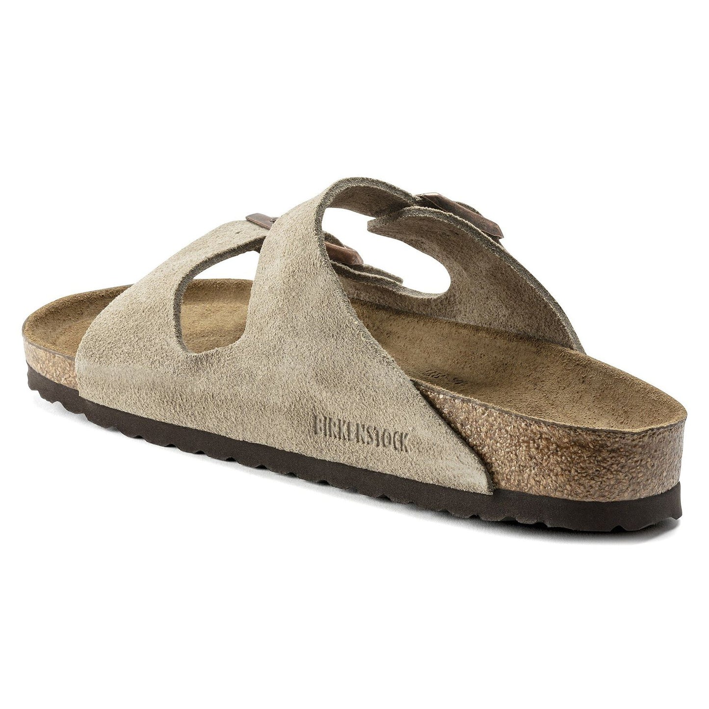 Birkenstock Arizona Soft Footbed Suede Leather Taupe Narrow Fit 951303
