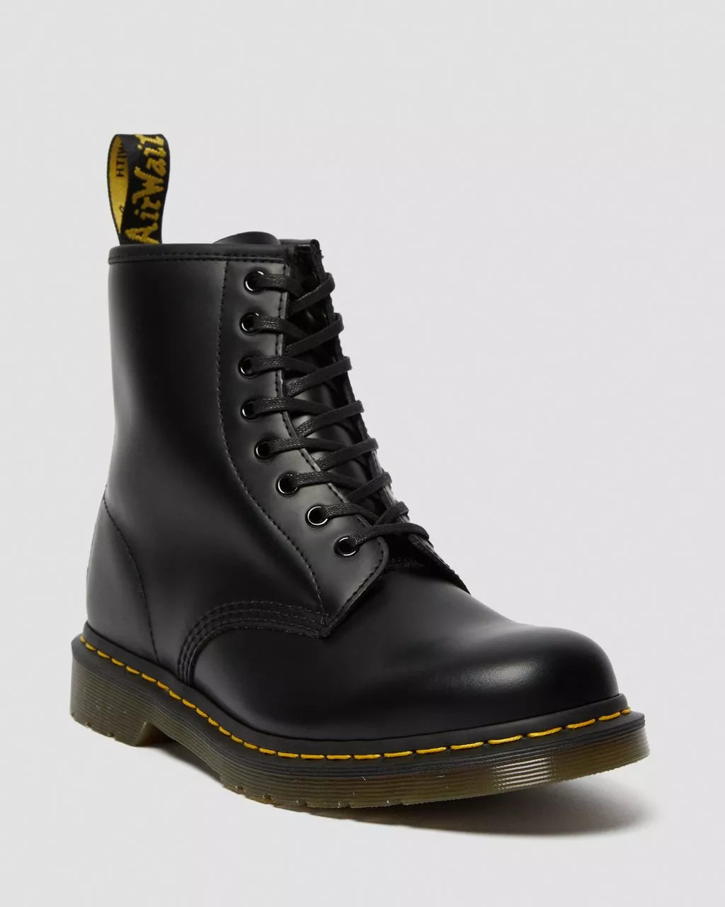 Dr. Martens 8 Eye Flat Waxed Lace Black Cotton 140 cm. AC044001