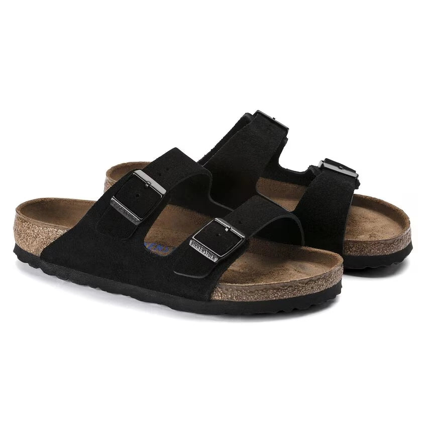Birkenstock Arizona Soft Footbed Suede Leather Black 951321