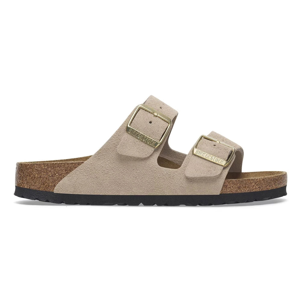Birkenstock Arizona Suede Leather Sandcastle Narrow Fit 1029260
