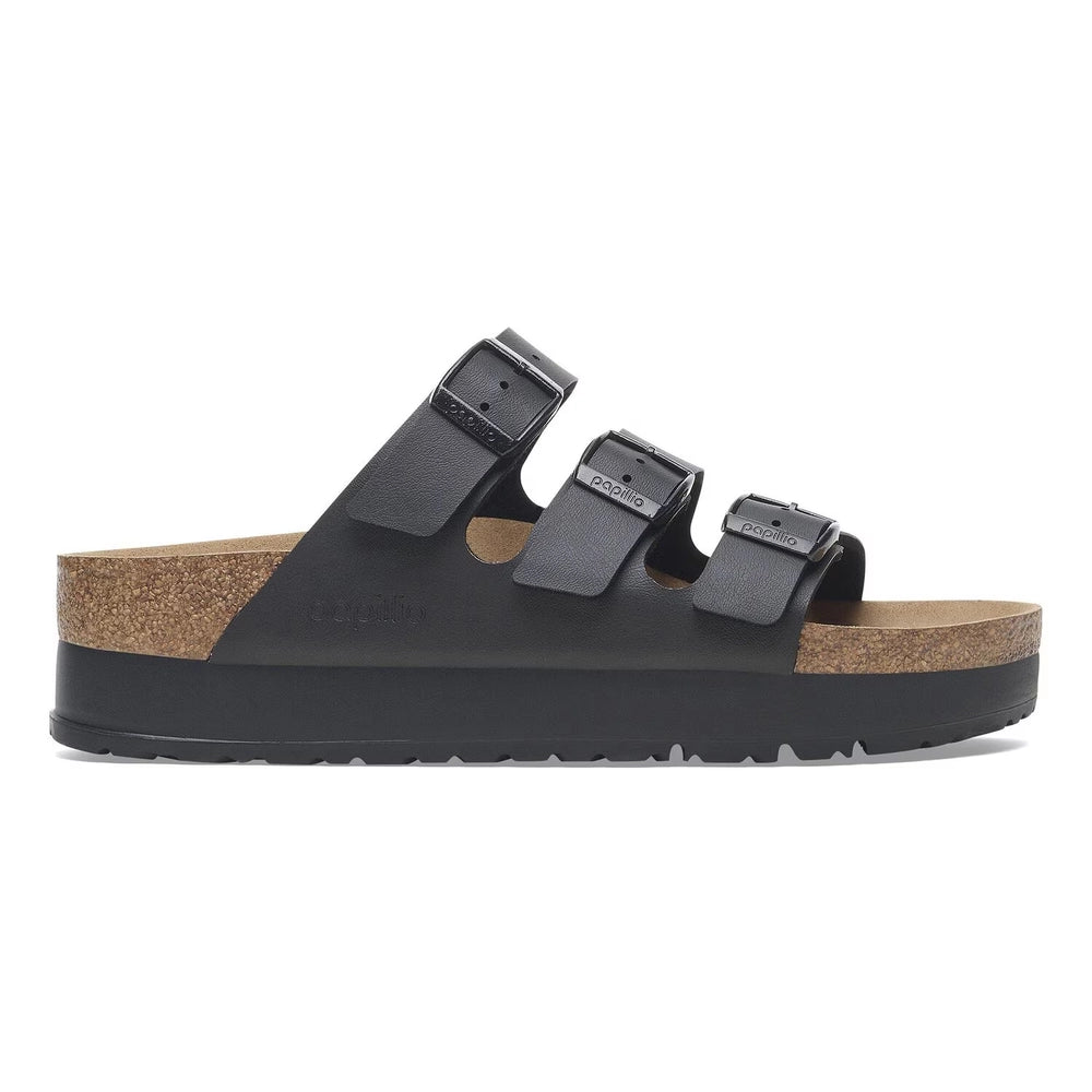 Birkenstock Florida Vegan Flex Platform Birko-Flor Black Narrow