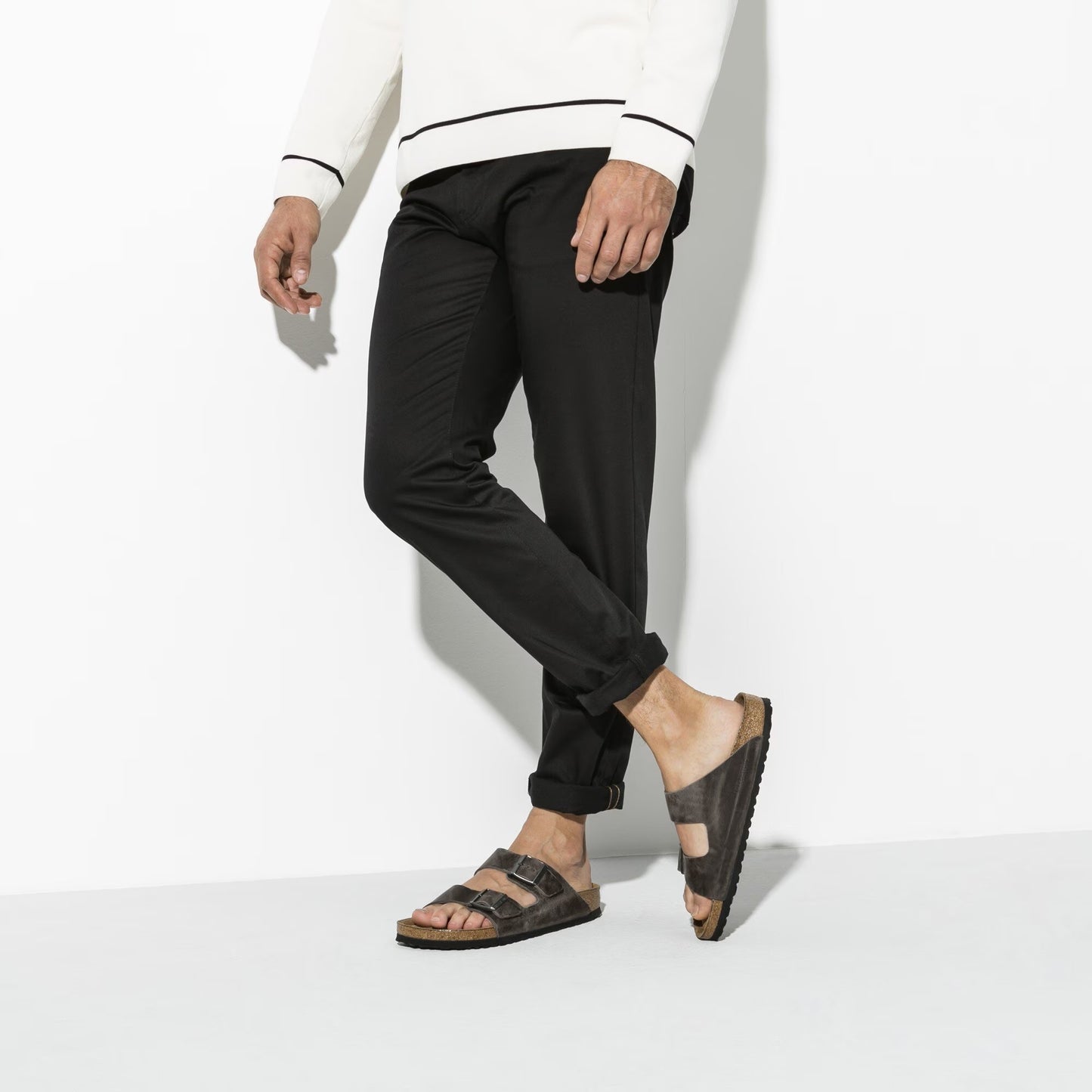 Birkenstock Arizona Soft Footbed Oiled Leather Iron 552801