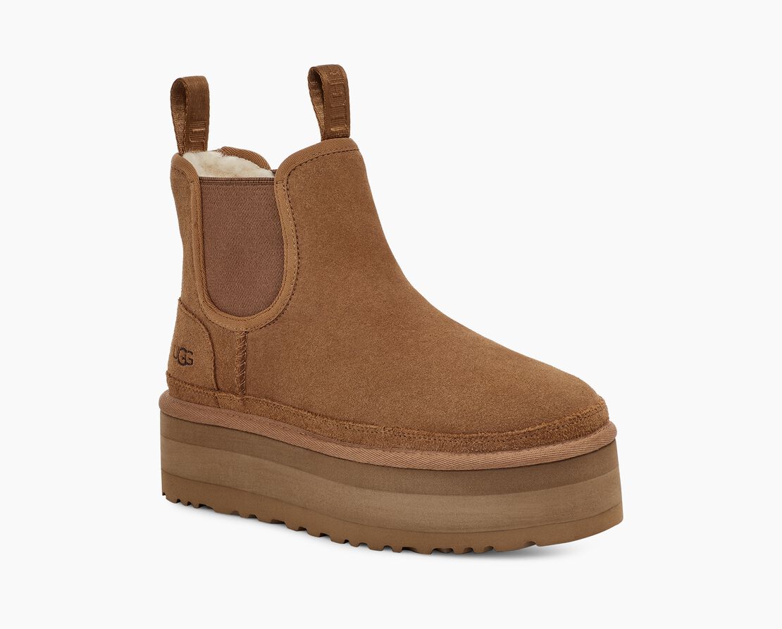 UGG W Neumel Platform Chelsea Boot Chestnut 1134526-CHE