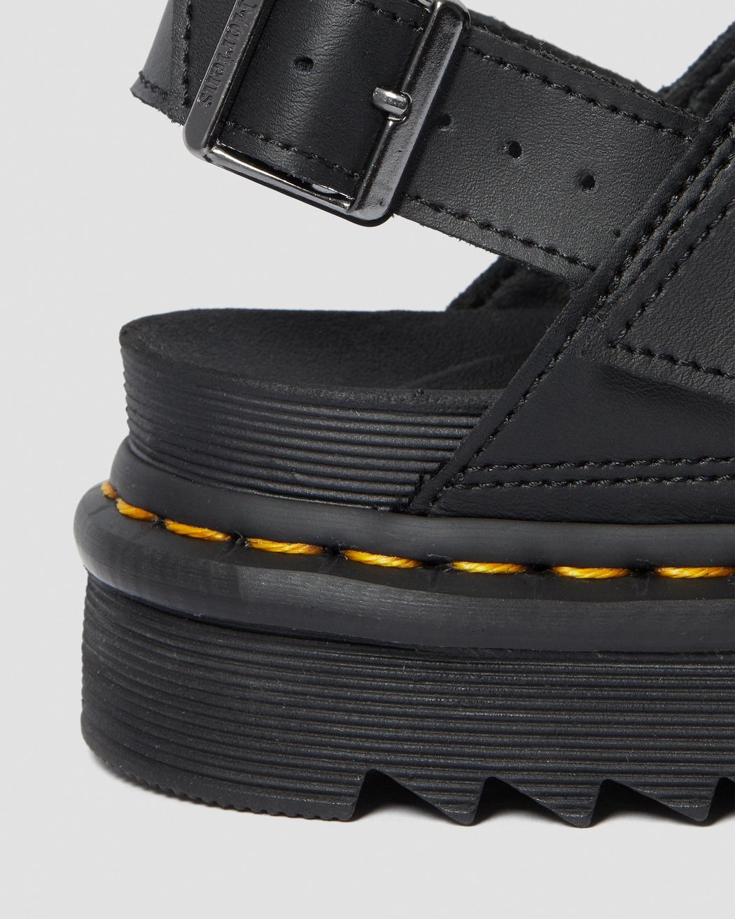 Dr. Martens Voss Black Hydro Leather Sandals 24233001