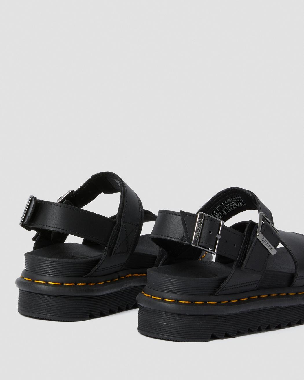 Dr. Martens Voss Black Hydro Leather Sandals 24233001