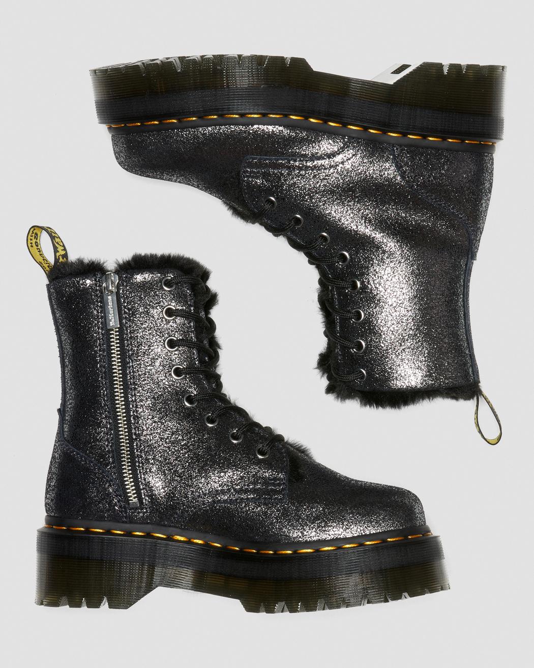 Dr. Martens Jadon FL Black/Silver Distressed Metallic 27955012