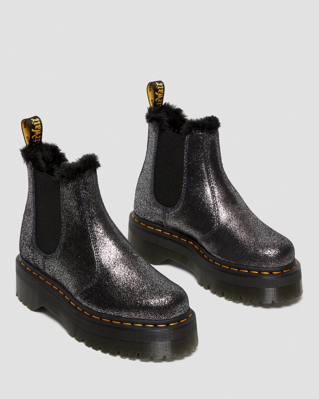 Dr. Martens 2976 Quad FL Black/Silver Distressed Metallic 27956012