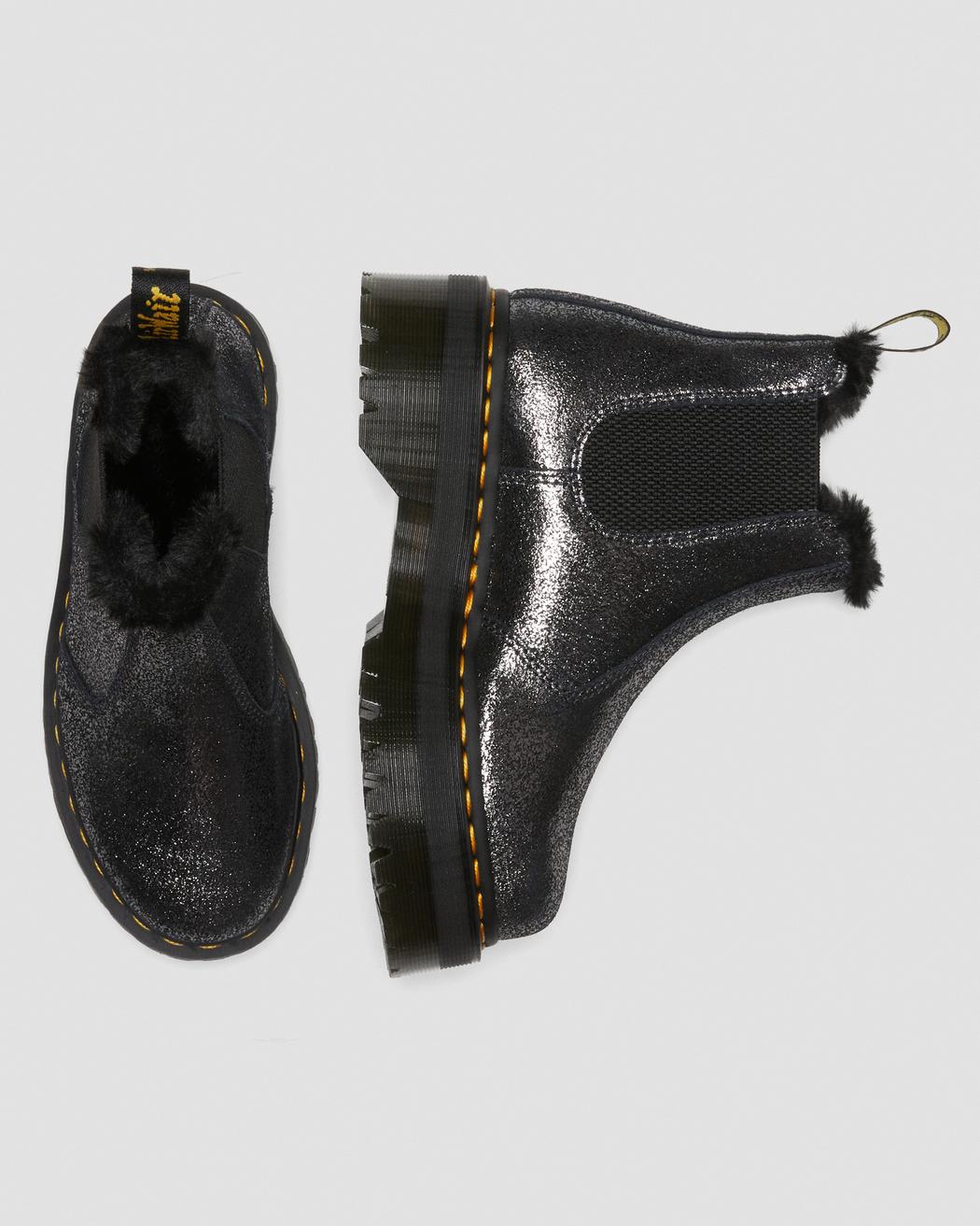 Dr. Martens 2976 Quad FL Black/Silver Distressed Metallic 27956012