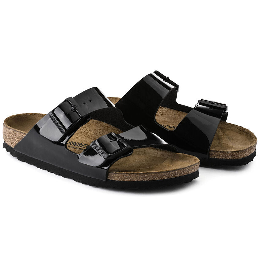 Birkenstock Arizona Birko-Flor Patent Black Narrow Fit 1005292