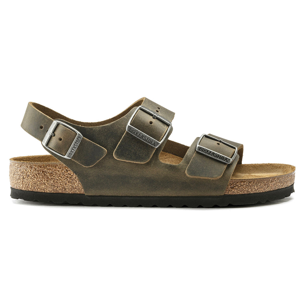 Birkenstock Milano Oiled Leather Faded Khaki 1019336