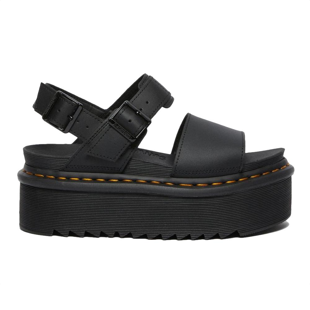 Dr. Martens Voss Quad Black Hydro Leather Sandals 26725001